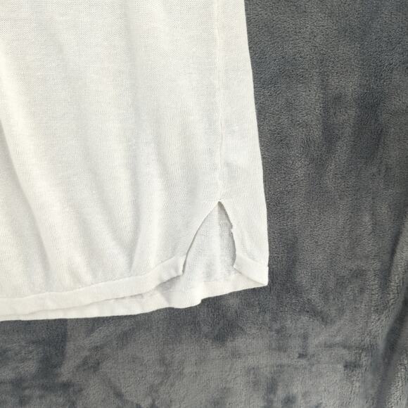 J Jill Large Ivory Linen Blend Cardigan Casual Academia Coastal Workwear - Picture 6 of 13